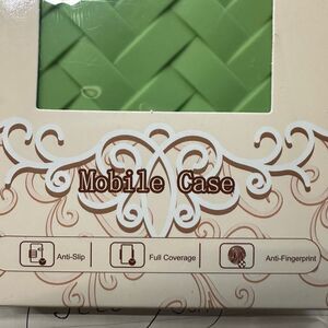 Bicol Green Woven Pattern iPhone Case Anti-Slip‎ Full Coverage Anti-Fingerprint